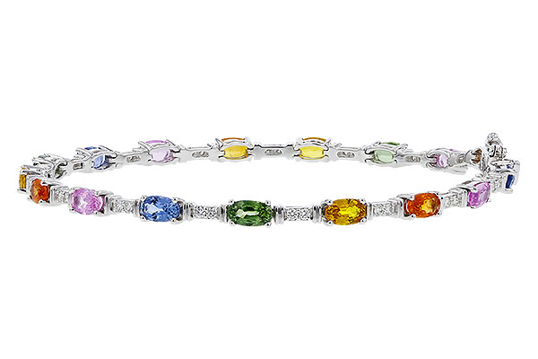 E320-10985: BRACELET 4.76 MULTI-COLOR SAPPH 5.08 TGW (7")