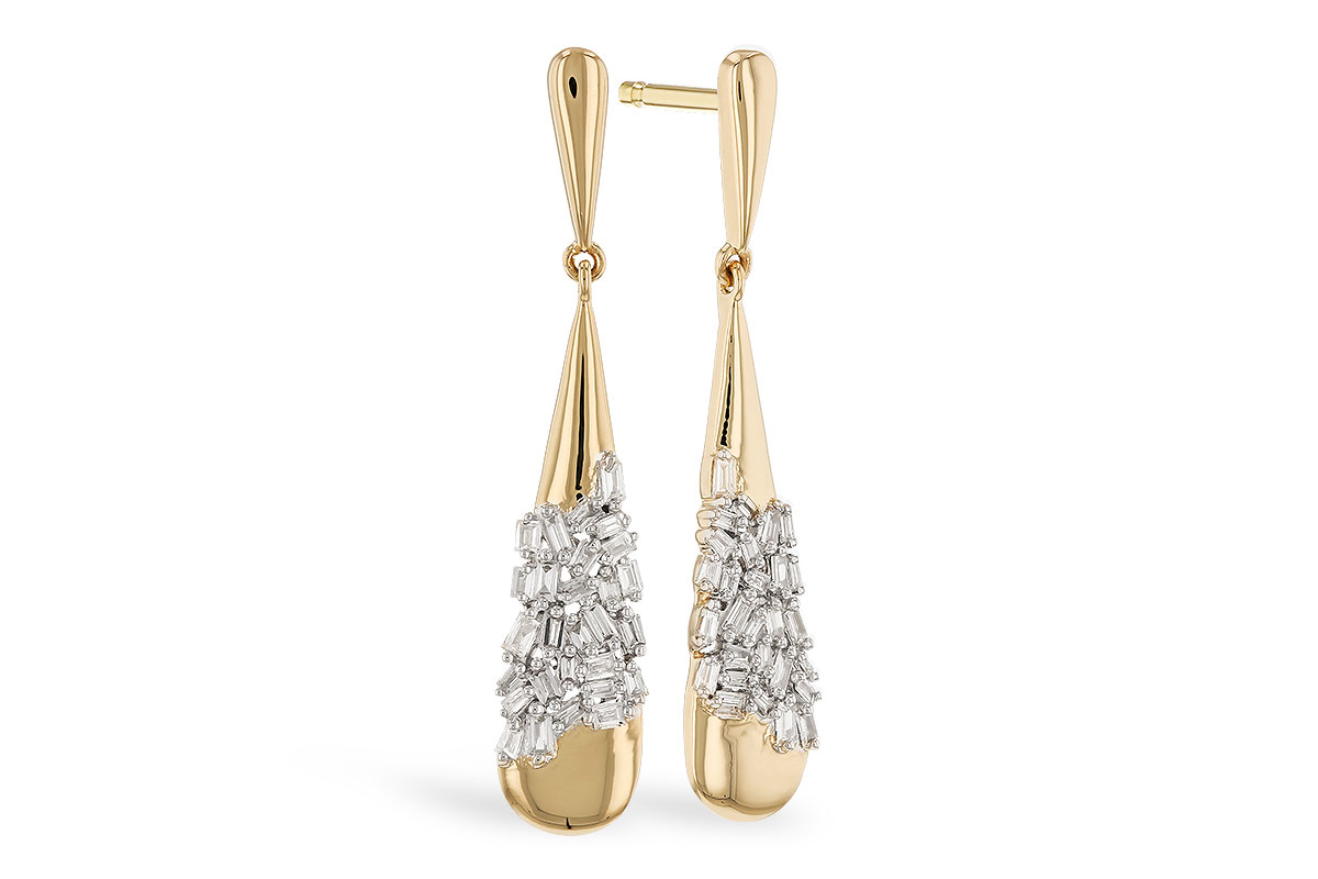 G319-22757: EARRINGS .20 TW BAGUETTE DIAS