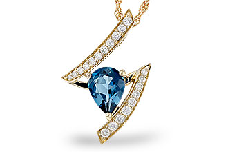 H320-10030: NECK 1.04 LONDON BLUE TOPAZ 1.23 TGW (8x6MM)